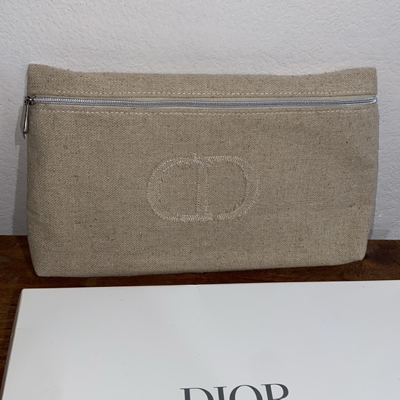 Dior Canvas Cosmetics Pouch Clutch - Picture 2 of 5